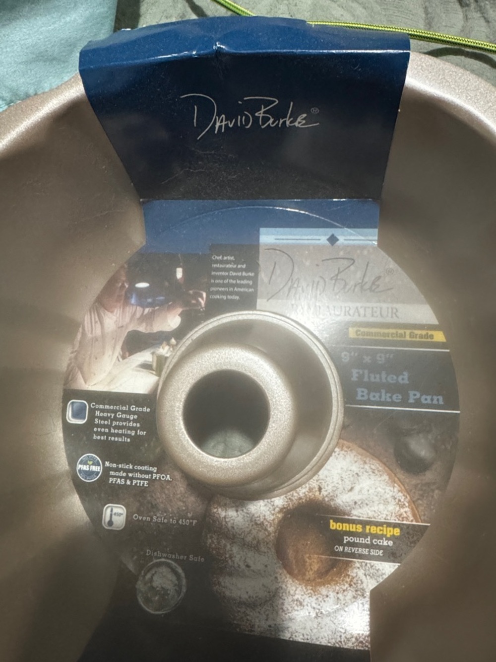 David Burke Nonstick Metallic Brown Fluted Bake Pan